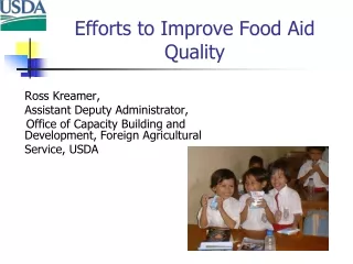 Efforts to Improve Food Aid Quality