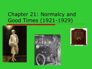 Chapter 21: Normalcy and Good Times (1921-1929)