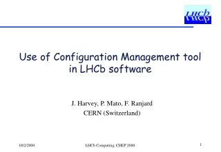Use of Configuration Management tool in LHCb software