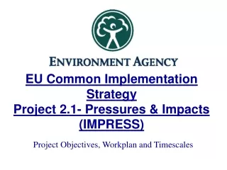 EU Common Implementation Strategy  Project 2.1- Pressures &amp; Impacts (IMPRESS)