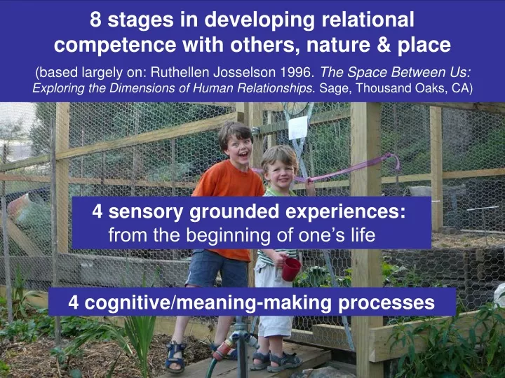 8 stages in developing relational competence with