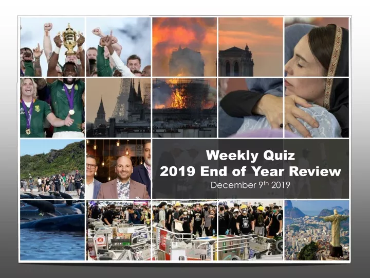 weekly quiz 2019 end of year review december