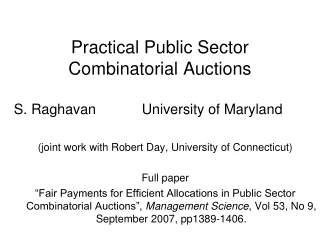 Practical Public Sector Combinatorial Auctions
