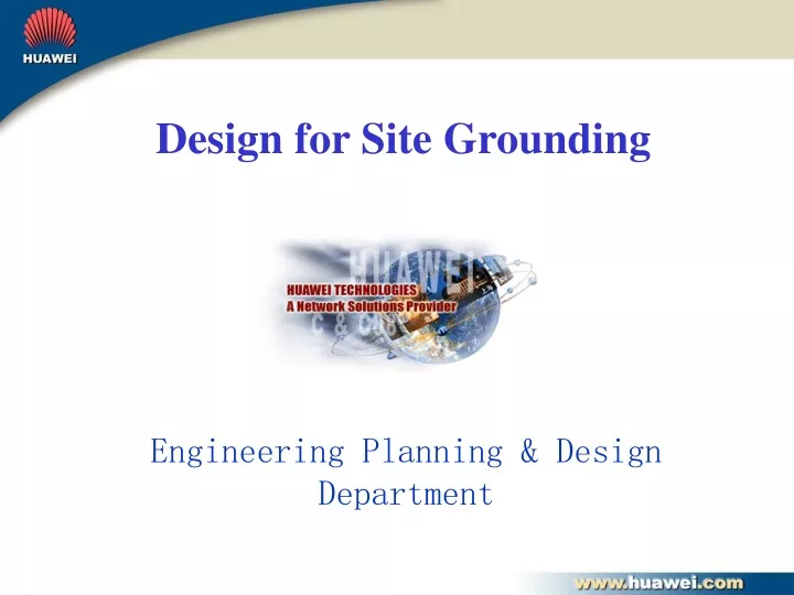 design for site grounding