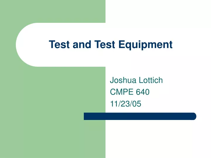 test and test equipment