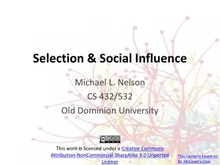 Selection &amp; Social Influence