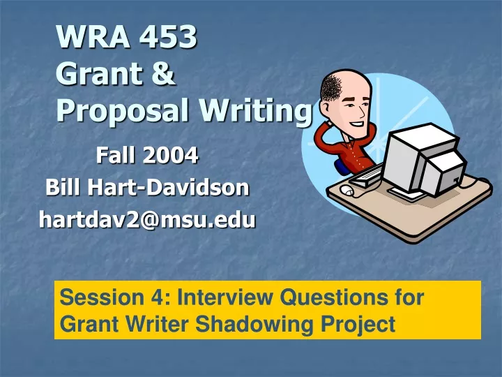 wra 453 grant proposal writing