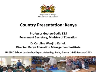 Country Presentation: Kenya
