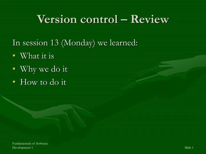 version control review