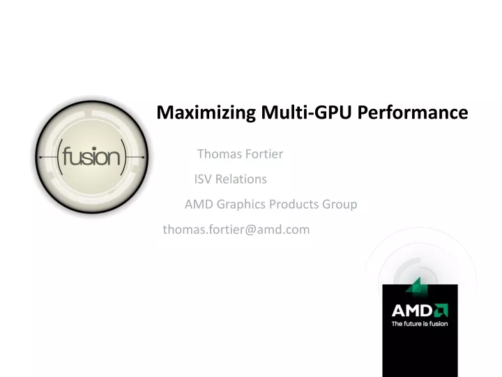maximizing multi gpu performance