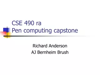 CSE 490 ra Pen computing capstone