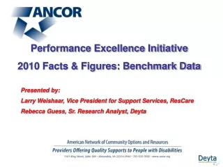Performance Excellence Initiative  2010 Facts &amp; Figures: Benchmark Data