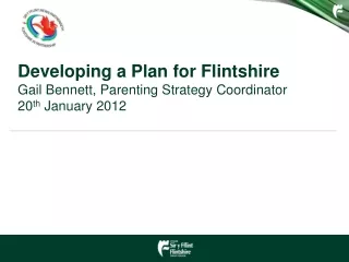 Developing a Plan for Flintshire Gail Bennett, Parenting Strategy Coordinator 20 th  January 2012