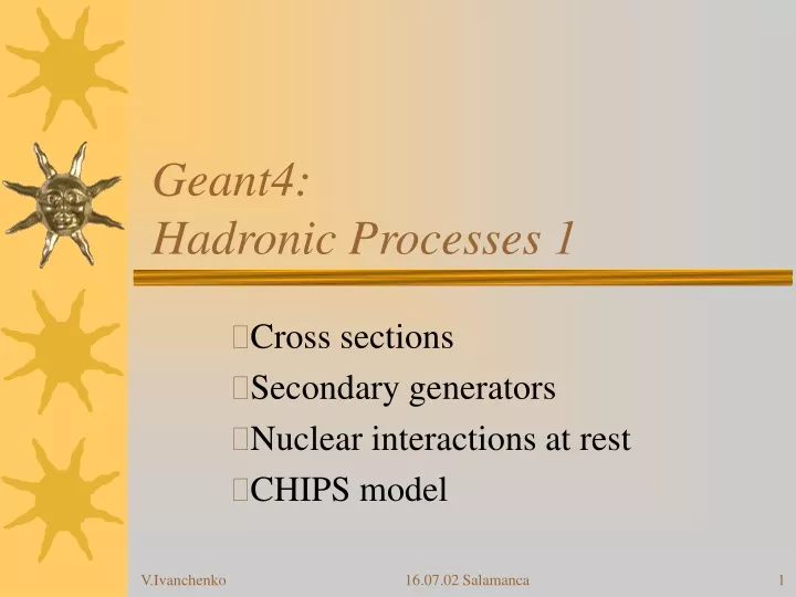 geant4 hadronic processes 1