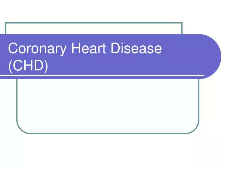 coronary heart disease chd