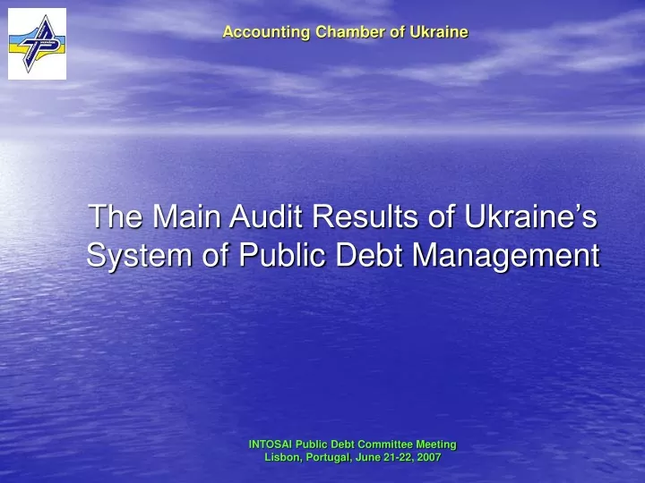 the main audit results of ukraine s system of public debt management
