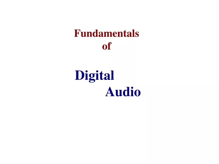 fundamentals of