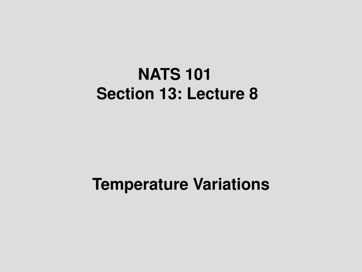 nats 101 section 13 lecture 8