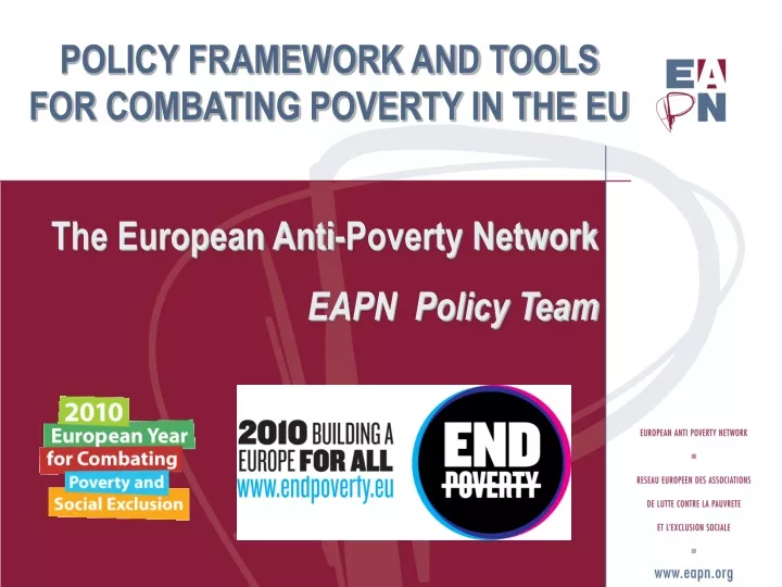 policy framework and tools for combating poverty in the eu