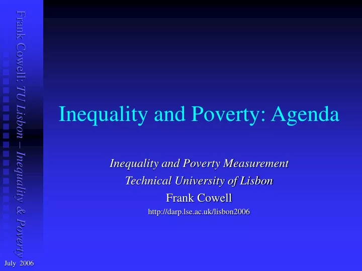 inequality and poverty agenda