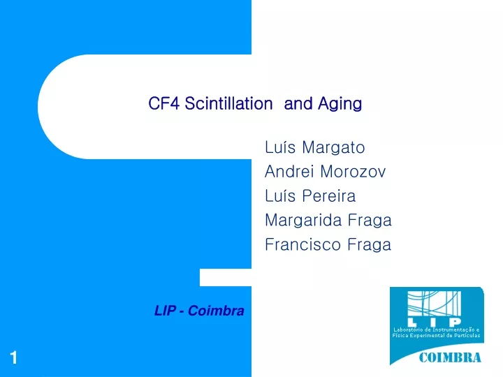 cf4 scintillation and aging
