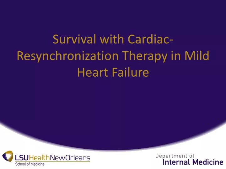 survival with cardiac resynchronization therapy in mild heart failure