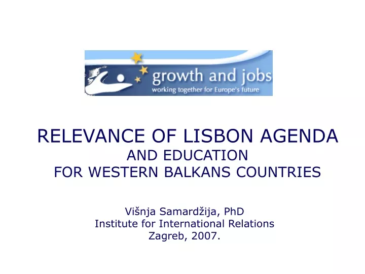 relevance of lisbon agenda and education