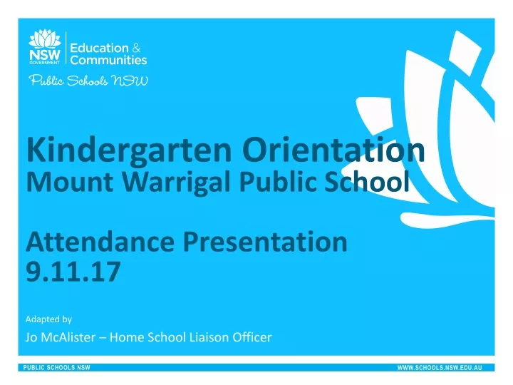 kindergarten orientation mount warrigal public school attendance presentation 9 11 17