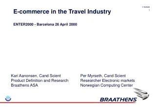 E-commerce in the Travel Industry