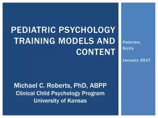 Pediatric Psychology Training models and content