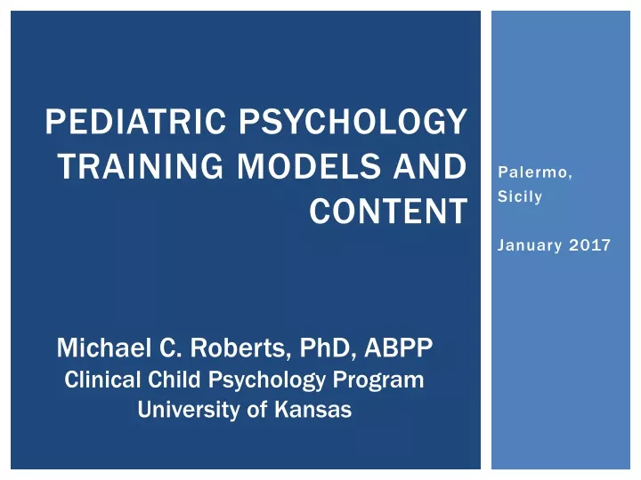 pediatric psychology training models and content