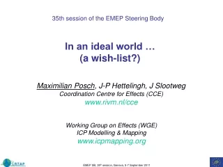 35th session of the EMEP Steering Body