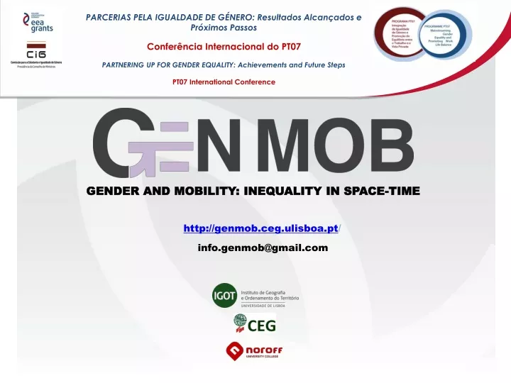 gender and mobility inequality in space time
