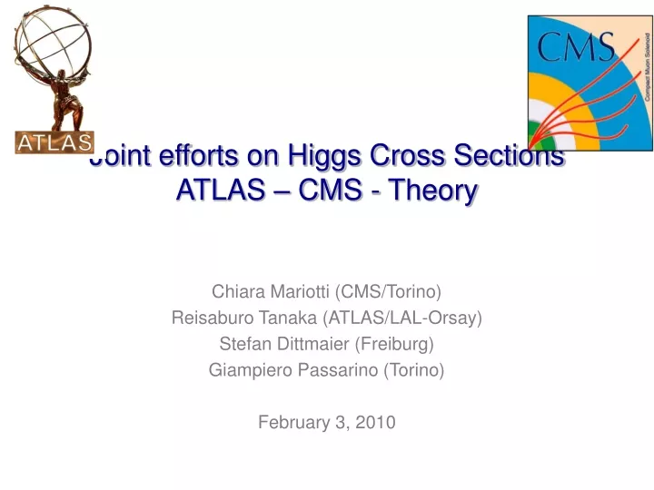 joint efforts on higgs cross sections atlas cms theory