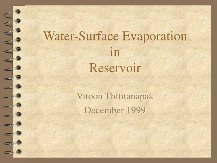water surface evaporation in reservoir