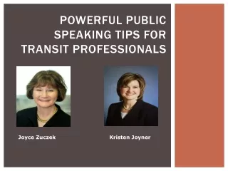 Powerful Public Speaking Tips for Transit Professionals