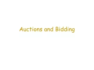 Auctions and Bidding