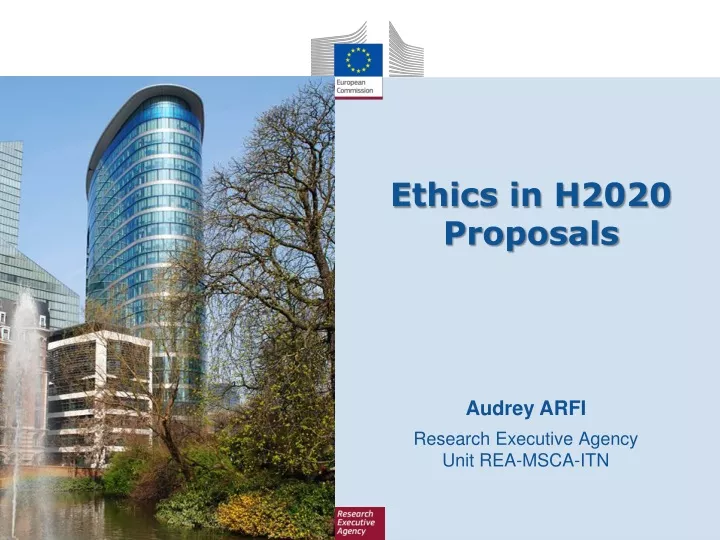 ethics in h2020 proposals