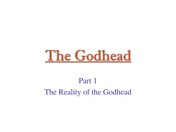 the godhead