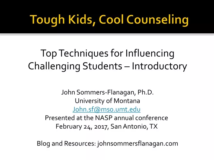 tough kids cool counseling