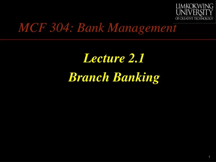 mcf 304 bank management