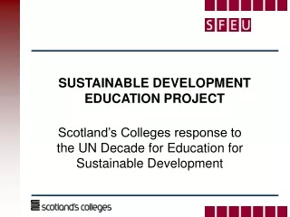 SUSTAINABLE DEVELOPMENT EDUCATION PROJECT