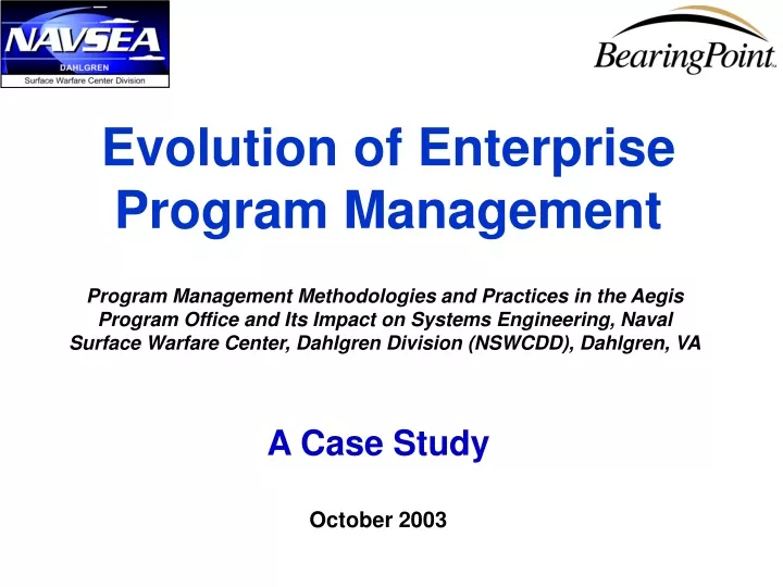 program management methodologies and practices