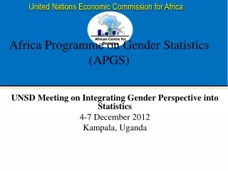 Africa Programme on Gender Statistics (APGS)