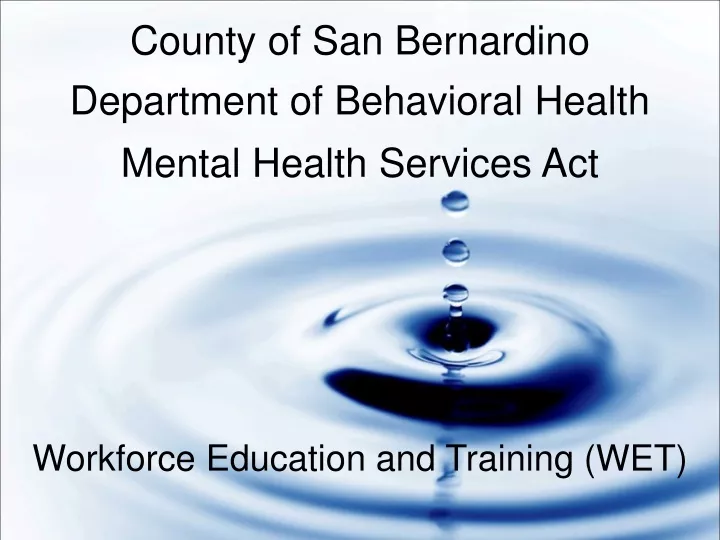 county of san bernardino department of behavioral