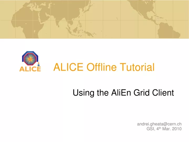 using the alien grid client