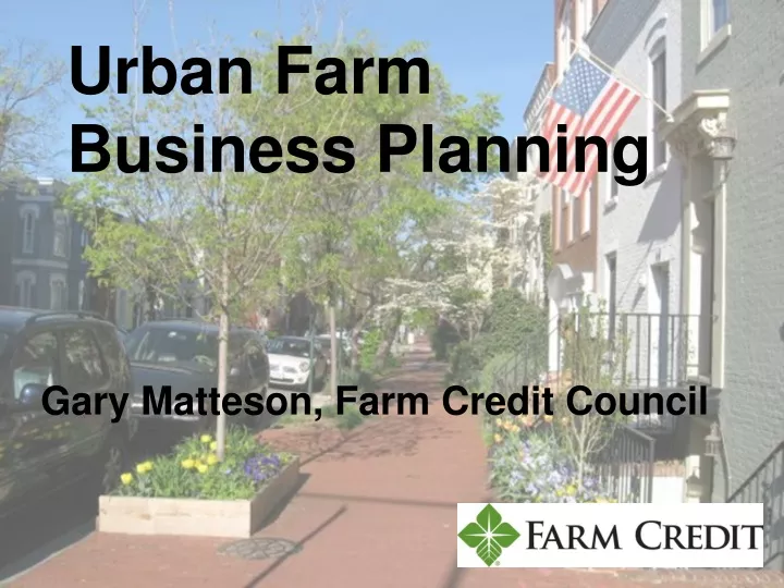 urban farm business planning