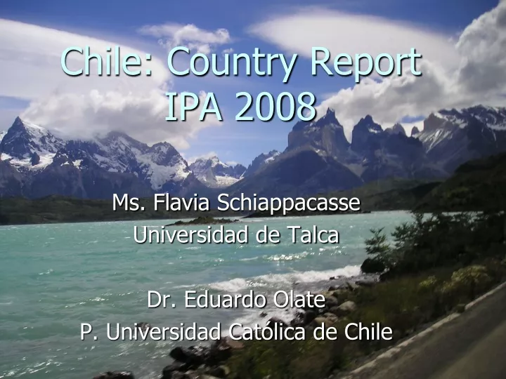 ms flavia schiappacasse universidad de talca dr eduardo olate p universidad cat lica de chile