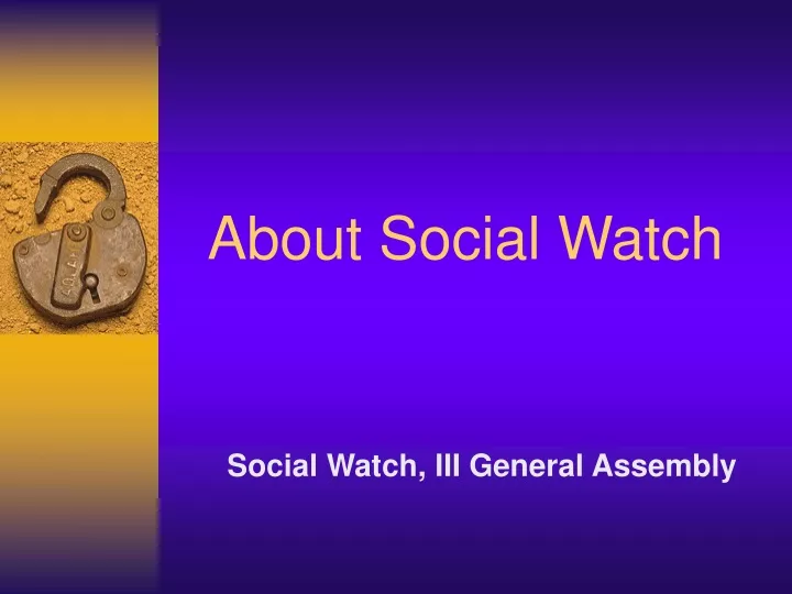 about social watch