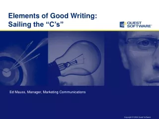 Elements of Good Writing:  Sailing the “C’s”